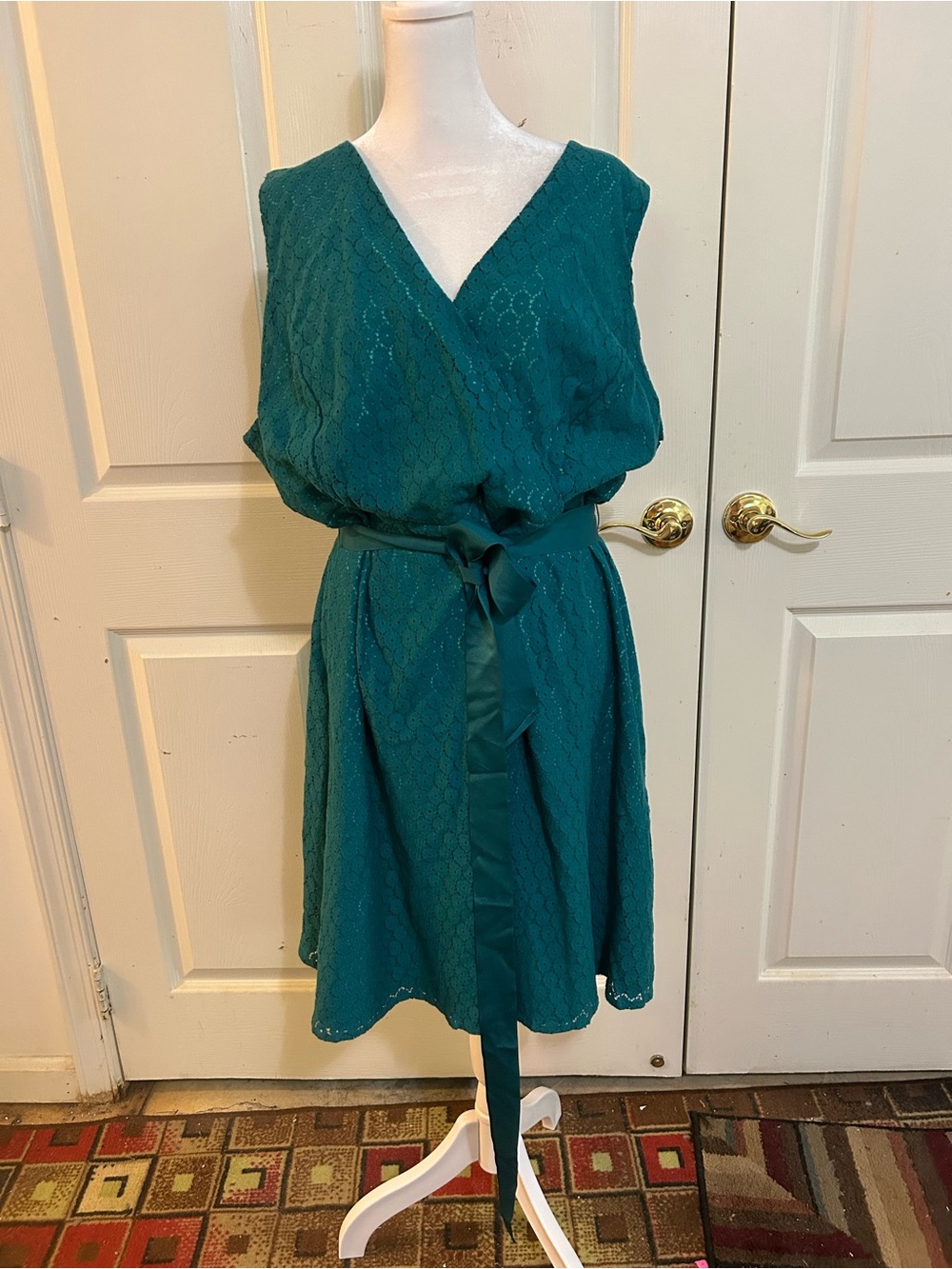 NWOT Lane Bryant teal lace dress, size 24